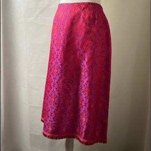 CONSPICUOUS knee length skirt.